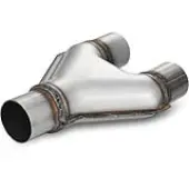 YITAMOTOR Stainless Steel 2 Inch Exhaust Y Pipe, 2"" Single to 2"" Dual Exhaust Adapter Connector, 10"" Overall Length, Universal 2 Inch Y-pipe, Weld-on