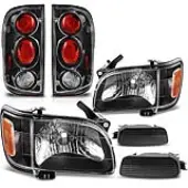 YITAMOTOR® 2001-2004 Toyota Tacoma Headlight + Signal Bumper Lamp + Tail Light Set L+R