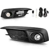 YITAMOTOR Fog Lights Compatible with 16 17 18 2016 2017 2018 Civic Fog Lamps Replacement, Bulbs and Wiring Harness Included-2 Pack