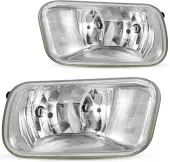 YITAMOTOR Fog Lights Compatible with 2009-2012 Dodge Ram 1500 2010-2018 Dodge Ram 2500 3500 Fog Light Replacement,with 12V 42W H10 Bulbs-Clear Lens