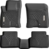 Custom Fit All-Weather Floor Mats for 2021-2025 Ford Bronco Sport – 2-Row TPE Liners | Heavy-Duty Protection