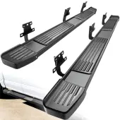 6 Inches Running Boards Compatible with 2019-2025 Dodge Ram 1500 New Body Crew Cab, Stainless Steel Side Steps Black Nerf Bars