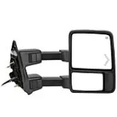 YITAMOTOR Passenger Side Towing Mirror - 2008-2016 Ford F250-F550 Super Duty | Power Heated, LED Signal, Smoke Lens