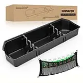 OEDRO Upgraded Under Seat Storage Box for 2015-2025 Ford F150 Super Crew Cab, 2 in 1 Design Black Organizers