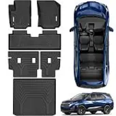 YITAMOTOR All-Weather Floor Mats for 2018-2024 Chevy Equinox & GMC Terrain – Custom Fit TPE Liners + Back Seat Protector