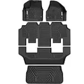 2017-2025 Chrysler Pacifica & Voyager Floor Mats - 3 Row + Cargo TPE Liners