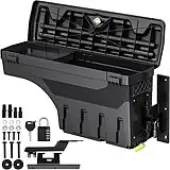 oEdRo Truck Bed Storage Tool Box Fits 2015-2025 Ford F150 Passenger Side, 180 Degree Rotation Rear Tool Boxs with Lockable Lid & Password Padlock