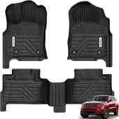 YITAMOTOR Upgraded TPE All-Weather Floor Mats - Fit Jeep Grand Cherokee 2016-2022 & Dodge Durango 2016-2024