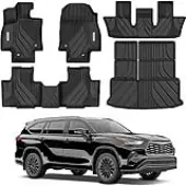 2024-2025 Toyota Grand Highlander Floor Mats - 7-Seat TPE Liners (Hybrid Compatible)