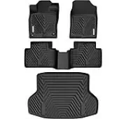 2016-2021 Honda Civic Floor Mats - All-Weather TPE Liners (1st & 2nd Row + Cargo)