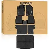 OEDRO Floor Mats & Cargo Liner with Backrest Mat for Jeep Compass 2025-2017, All Weather TPE Custom Fit Car Mats Floor Liners Seatback Mat