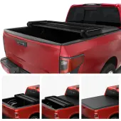 OEDRO 6ft Soft Tri-Fold Truck Bed Tonneau Cover Compatible with 2005-2021 Nissan Frontier (NOT for México) 6 Feet Bed