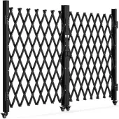 YITAMOTOR 61"" H x 130"" W Double Folding Security Gate - Expandable Steel Barricade with Aluminum Mesh