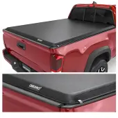 OEDRO 5ft Soft Roll Up Tonneau Cover for 2016-2023 Toyota Tacoma (Excl. Trail) with Track Rail System