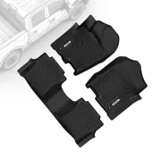 OEDRO Floor Mats for 2017-2024 Nissan Titan 2016-2024 Nissan Titan XD Crew Cab, TPE All-Weather Guard Floor Liners