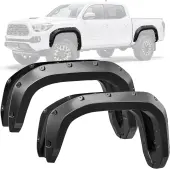 YITAMOTOR 4-PC Pocket Style Fender Flares for 2024-2025 Toyota Tacoma | Smooth Textured PP Black Wheel Arch Covers