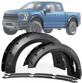 YITAMOTOR 4PCS Pocket Style Fender Flares for 2015-2017 Ford F150 - Bolt-On Wheel Arch Covers