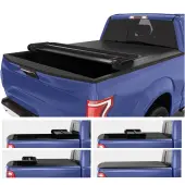 OEDRO 5.8FT 4-Fold Truck Bed Soft Tonneau Cover for 2019-2025 Chevy Silverado 1500 /GMC Sierra 1500 New Body Style w/o Multi-Flex Tailgate