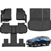 YITAMOTOR TPE All-Weather 7-Seat Floor Liners & Backrest Mat Set for 2024-2025 Chevy Traverse (Excludes 2024 Limited) | Custom Fit Protection