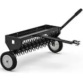 40"" Tow Behind Lawn Aerator | Core Aerator for Soil with Transport Wheels | YITAMOTOR