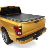 2004-2015 Nissan Titan Soft Quad Fold Truck Bed Tonneau Cover, Fleetside 5.5 ft Bed Without Titan Box