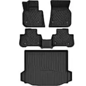 YITAMOTOR All-Weather TPE Floor Liners for 2018-2024 BMW X3 (With Spare Tire) | 1st & 2nd Row & Cargo Set