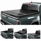 OEDRO Hard Tri-fold 5FT Tonneau Cover Fold Truck Bed Covers Compatible with 2024-2025 Toyota Tacoma (Excl. Trail Edition) with 5 Feet Bed with Tacoma