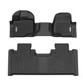 YITAMOTOR® 2015-2025 Ford F150 Super Crew Cab 1st & 2nd Row Floor Liners Floor Mats All Weather Protection