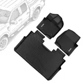OEDRO  1st & 2nd Row Floor Liner All-Weather Floor Mats for 2015-2025 Ford F-150 & 2022-2024 F-150 Lightning SuperCrew Cab