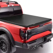 YITAMOTOR® Soft Quad Fold Truck Bed Tonneau Cover Compatible with 1999-2025 Ford F-250 F-350 F250 F350 Super Duty 8 ft Bed