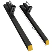 YITAMOTOR® 60 Inch Clamp on Pallet Forks, 4000lbs Capacity Heavy Duty Quick Attach Pallet Fork for Bucket Tractor Loader Skid Steer