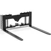 YITAMOTOR® 48"" 4000lbs Skid Steer Pallet Fork Quick Attach W/Receiver Hitch & Spear Sleeves