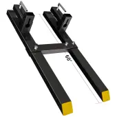 YITAMOTOR® 60"" Clamp on Pallet Forks 2000LB with Adjustable Stabilizer Bar
