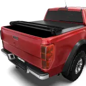 OEDRO 6.8FT Soft Quad-fold Truck Bed Tonneau Cover Fits for Ford F250 F350 F-250 F-350 Superduty 1999-2016 with 6.8 ft Bed