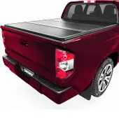 5.5FT FRP Hard Tri-Fold Tonneau Cover Fits for 2022-2026 Toyota Tundra (Excl. Trail) - Fits 5.5' Bed CrewMax Cab with Deck Rail System