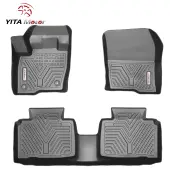 YITAMOTOR® Floor Mats For 2015-2024 Ford Edge, Custom-Fit Black TPE Floor Liners 1st & 2nd Row All-Weather Protection