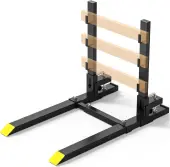 YITAMOTOR® 60"" 4000 lbs Heavy Duty Pallet Forks with Adjustable Stabilizer Bar with Anti-roll Bar for Tractor Bucket Loader Skid Steer