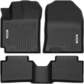 OEDRO Floor Mats for 2018-2023 Hyundai Kona (NO Electric Models), Black TPE All-Weather Full Set Floor Liners