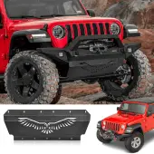 OEDRO Front Skid Plate Compatible for 2007-2018 Jeep Wrangler JK & JKU Off Road