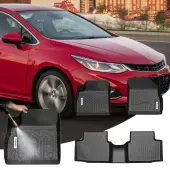 OEDRO Floor Mats for 2016-2019 Chevy Cruze, Custom Fit TPE All Weather Car Floor Liners