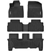 OEDRO Floor Mats All-Weather TPE for 2020-2025 Hyundai Palisade 8 Seat (Only for Bench Seat) 1st, 2nd Row Floor Mat Liners