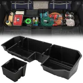 OEDRO 2-In-1 Storage Box for  2019-2025 Chevy Silverado/GMC Sierra 1500, 2020-2025 Silverado/Sierra 2500HD 3500HD Double Cab & Crew Cab Storage Box