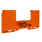 YITAMOTOR® Skid Steer 3/8"" Thick Mount Plate with 2"" Removable Trailer Hitch Receiver, Orange