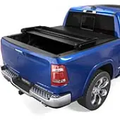 OEDRO 5.6Ft Soft Tri-Fold Truck Bed Tonneau Cover Fits for Dodge Ram 1500 2009-2025 (Incl. Classic & New), 5.6 Feet Bed (67"") Without Rambox