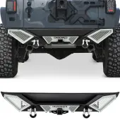 Rear Bumper for 07-18 Wrangler JK with Hitch Receiver & D-Rings