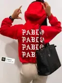 LW Letter Print Kangaroo Pocket Hoodie