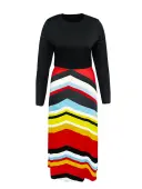 LW Plus Size Striped A Line Dress 5X