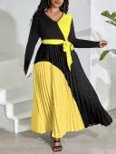 LW Plus Size Bandage Design Pleated A Line Dress 5X