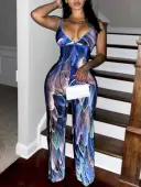 LW Pattern Plant Jumpsuit