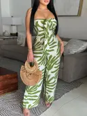 LW Bandage Design Plant Jumpsuit